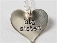 211- (2) Sterling Silver "Sister" Necklaces