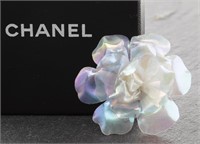 Chanel Iridescent Camellia Flower Brooch