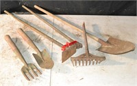 Childs Garden Tool and set of adult garden spade