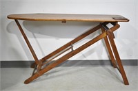 Large Antique Wood Folding Ironing Board