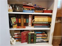New & Vintage Books, Bookends, Magnifying Glass
