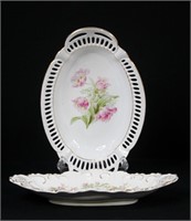 2 pcs Antique Porcelain Serving Platters