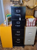 Black 4-Drawer Metal File Cabinet
