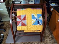 73"x 96" Handmade Quilt and Rack