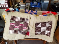 87"x 88" Handmade Quilt and Rack
