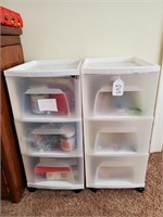Crafts Supplies and Rolling Storage