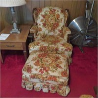 Vintage Country Chair and Ottoman