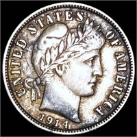 1914-S Barber Silver Dime LIGHTLY CIRC
