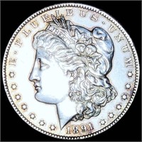 1891-CC Morgan Silver Dollar UNC