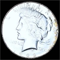 1928-S Silver Peace Dollar NEARLY UNC