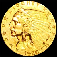 1926 $2.50 Gold Quarter Eagle UNC