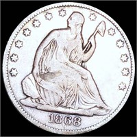 1868-S Seated Half Dollar LIGHT CIRC