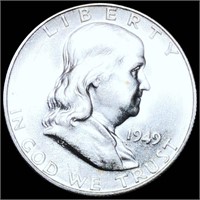 1949-S Franklin Half Dollar UNC