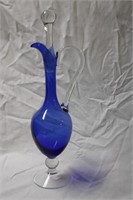 Glass decanter with applied handle 16" H
