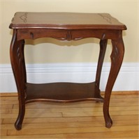 Two tier side table 22 X 13 X 23"H,
