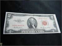 1953 Red Seal Two Dollar Bill;
