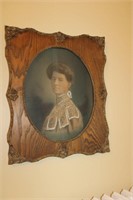 Victorian oak frame portrait 22 X 26"H