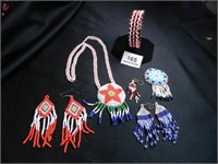 Native American Style Beaded Items; Necklace;
