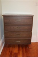 Mid century four drawer dresser, 30 X 16 X 38"