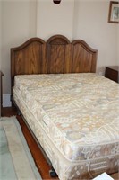 Queen headboard, frame and Simmons box spring