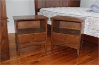 Pair of Gibbard one drawer night stands,
