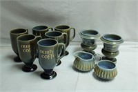 Glazed Ceramic Pottery Lot - Made In Ireland