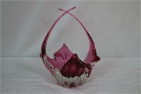 Unsigned Murano/Chalet glass vase 10.5"H