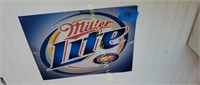 Miller lite metal sign