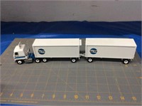 Winross semi tractor double trailers, 1/64 scale