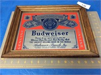 Framed Budweiser plaque