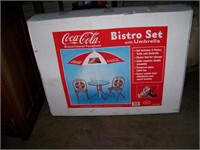 Coca-Cola Bistro set w/umbrella, new