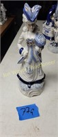 Blue White lady figurine