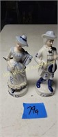 Blue White figurines