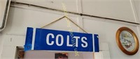 Hand made colts sign