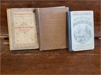 3 Antique Childrens School Studies Books,  1909,18