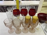 Lot of Mixed Glasses and Stemware
