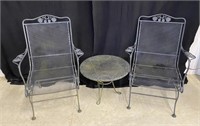 Vintage Yard Fresh Wrought Iron Chairs and Table