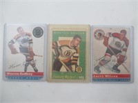 3 cartes de Hockey des années 50