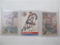 3 cartes de Hockey des années 50-60