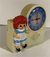 Raggedy Ann and Andy Wind-Up Talking Alarm Clock