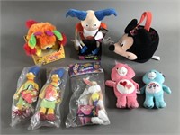 8pc Plush Lot w/ Pokemon, Care Bears ++