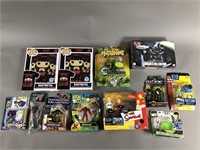 12pc Modern NIP Toys w/ Ben10, Funko, Simpsons ++