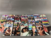 56pc 1970s-90s Playgirl Magazines