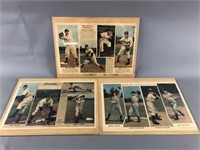 5pc 1940s Sports Newspaper Inserts & Cards