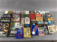 39pc Sports Book & Ephemera Lot w/ MLB NFL