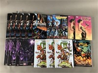 16pc Marvel & DC Graphic Novels Mostly Sealed