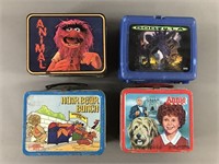 4pc Lunchbox Lot w/ Muppets Annie Godzilla w/ Vtg