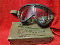 Military Goggles, Clear Lens with Spare Lens, NEW