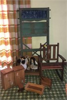 Kid's Rocking Chair, Easel & Bench