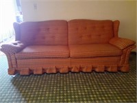 Vintage Couch red, yellow, green,